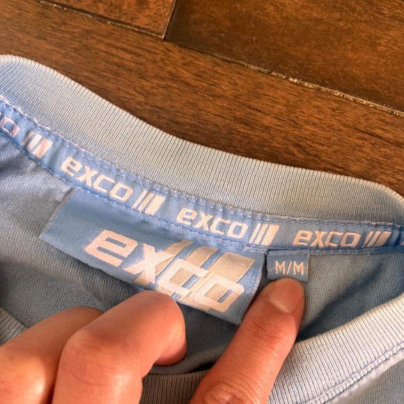 Y2k Exco jeans long sleeve hip hop vintage baby blue light blue - Picture 4 of 5